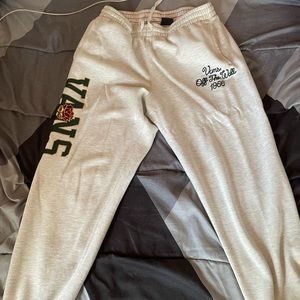 Large Vans Embroidered Tan Relaxed Fit Sweatpants